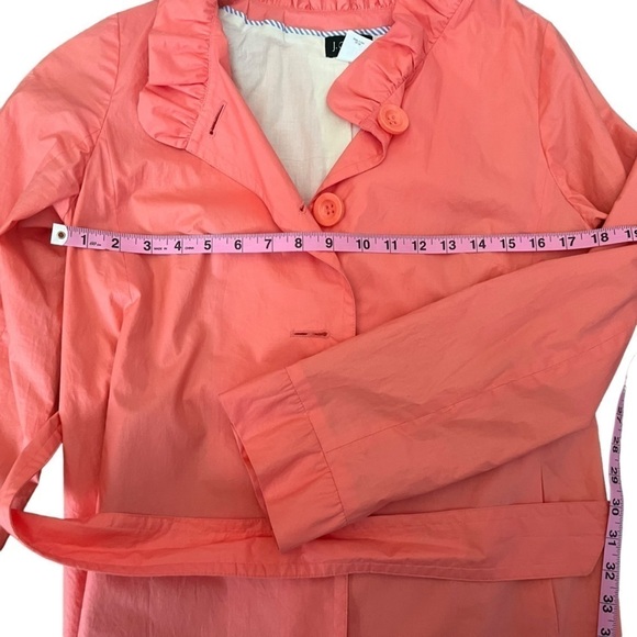 J. Crew Frenchie Slicker Papaya Lightweight Jacket Sz 6 - Picture 9 of 9